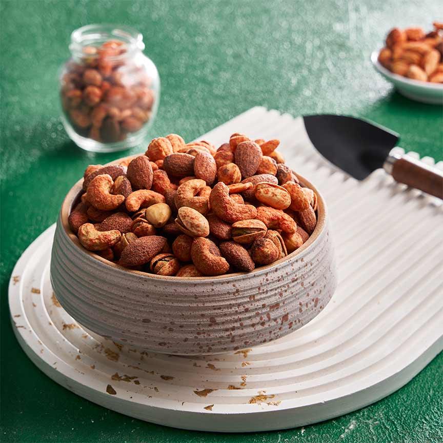 Smoked mixed nuts