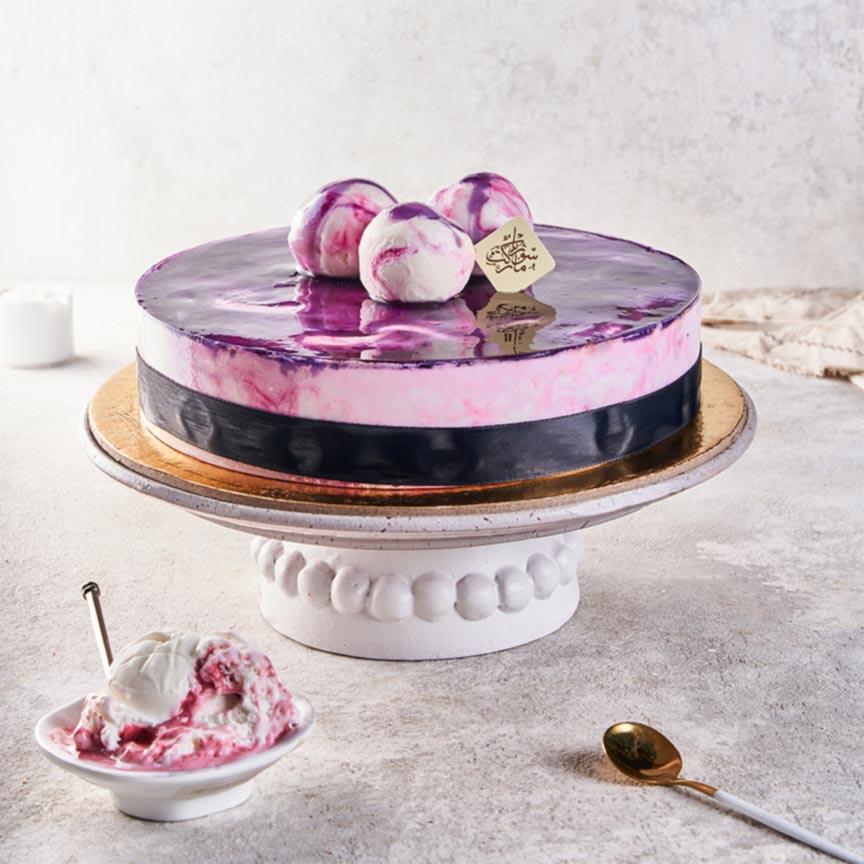 تورتة ايس كريم زبادي توت 24سم