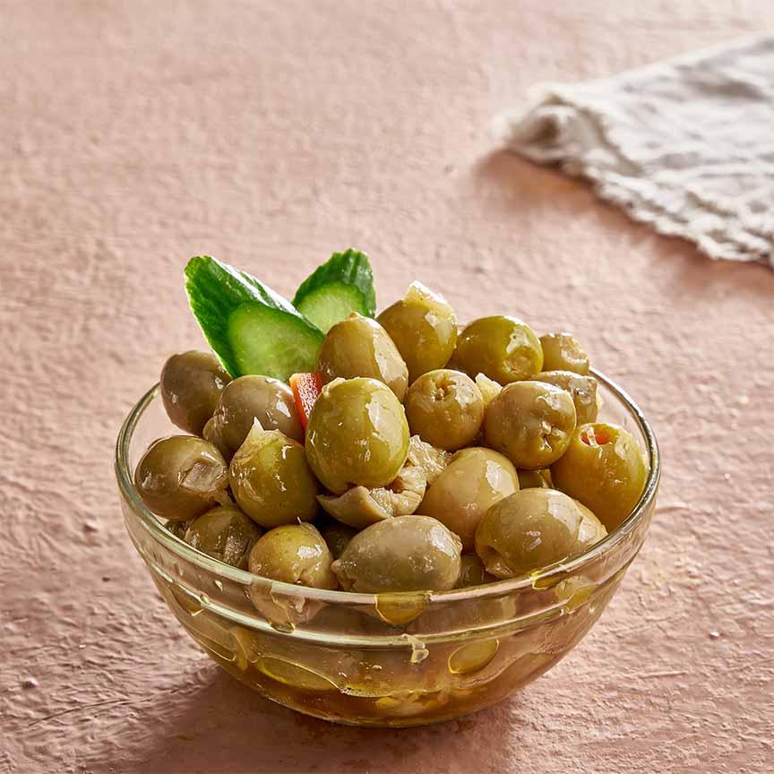 Lemon stuffed olives